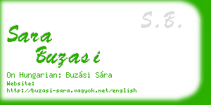 sara buzasi business card