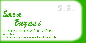sara buzasi business card